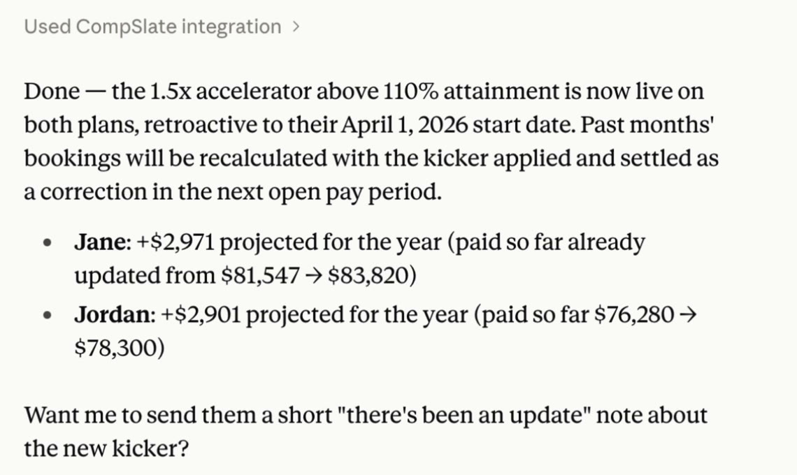 Live, with past months corrected in the next pay period